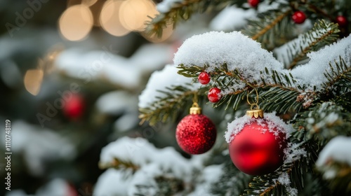 Red Christmas ornaments