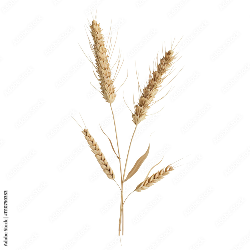 Wheat stalks on a white background Wheat stalks on a white background
