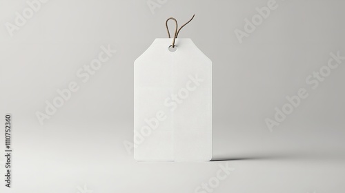 Blank white sticker label isolated