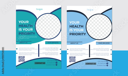 Informative coronavirus flyer template, Corporate healthcare and medical cover a4 flyer template, medical flyer template, health template , flyer design template , A poster for a doctor with a doctor 