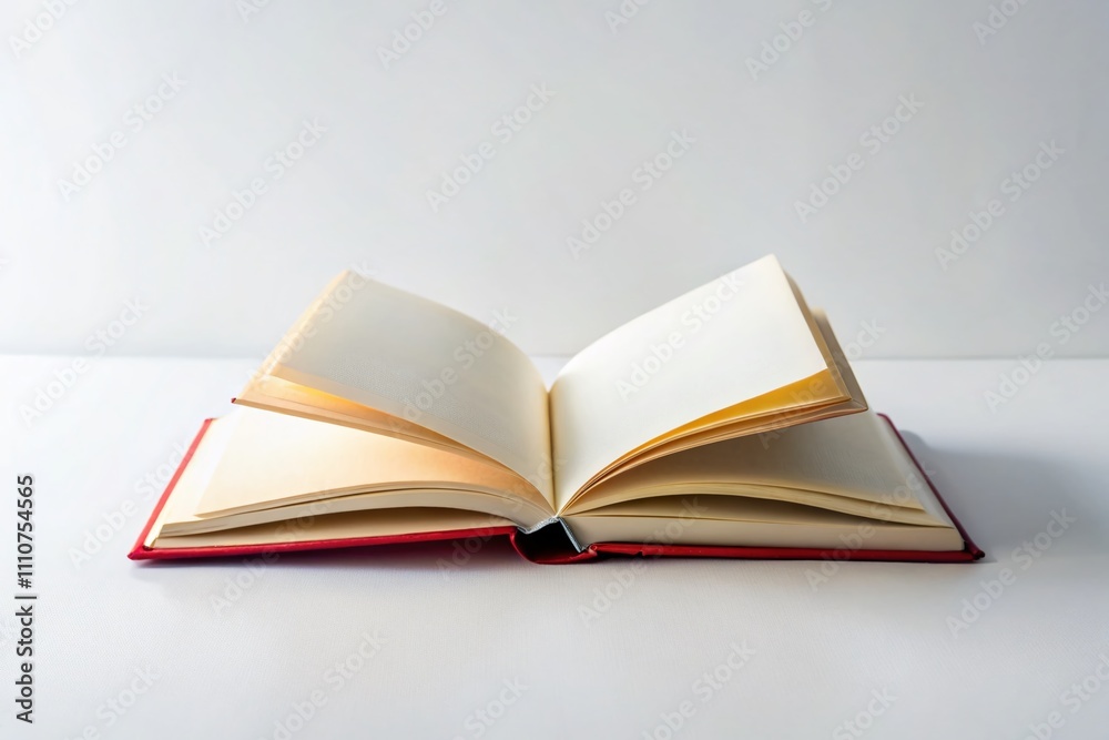Open Blank Book Isolated on White Background Perfect for Creative Projects, Journaling, or Inspirational Quotes, Ideal for Blogging, Education, and Personal Reflection Needs