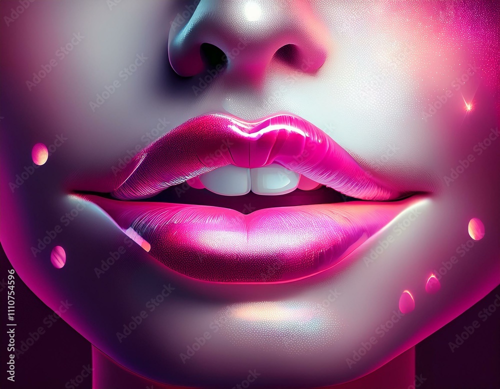 custom made wallpaper toronto digitalpink glitter lips 