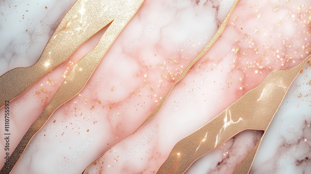 Fototapeta premium Elegant Seamless Marble Background in Pale Pink and Rose Hues with Delicate Glitter and Subtle Patterns for Versatile Design Use