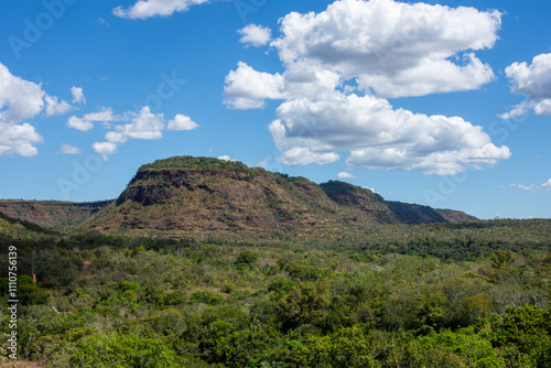 Landscape of Chapada das Mesas National `Park from Pedra Caida Tourist Complex - State of Maranhão, Brazil