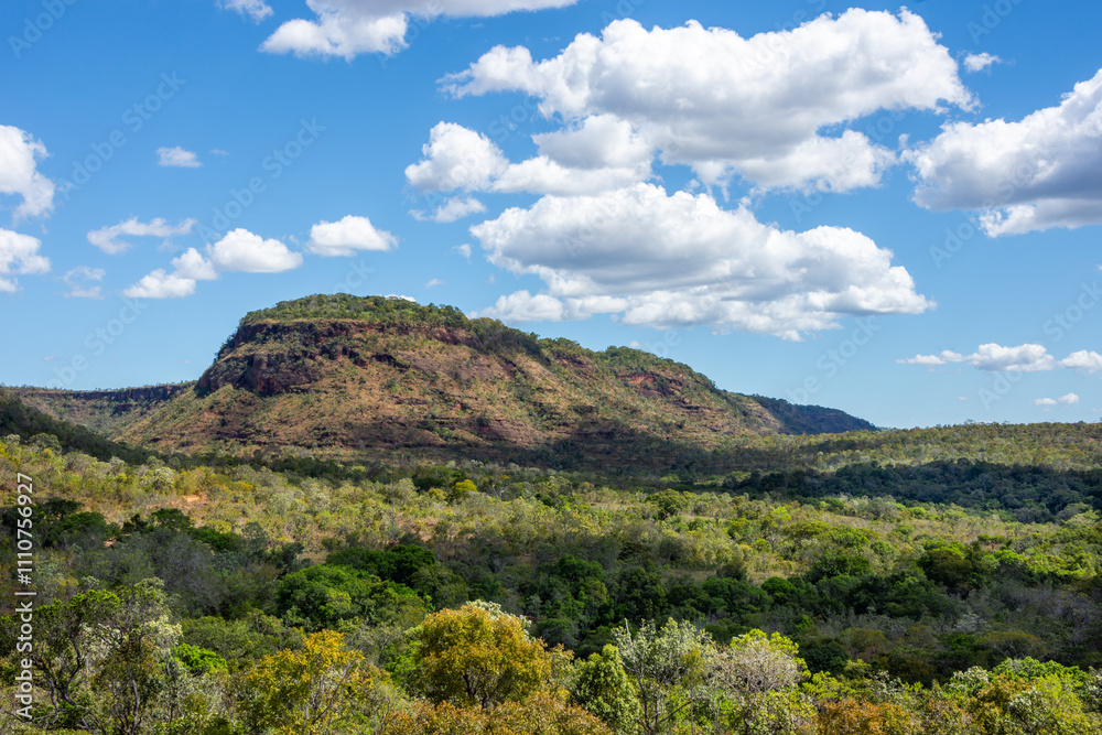 Fototapeta premium Landscape of Chapada das Mesas National `Park from Pedra Caida Tourist Complex - State of Maranhão, Brazil