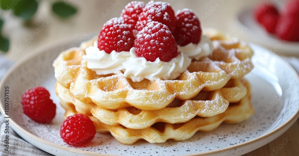 Norwegian Waffles. AI generated illustration. Norwegian Waffles. AI generated illustration.