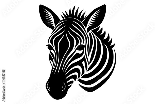 zebra head vector