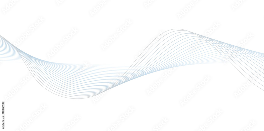 Fototapeta premium Abstract wavy lines Isolated background design. Wave modern stream transparent background.