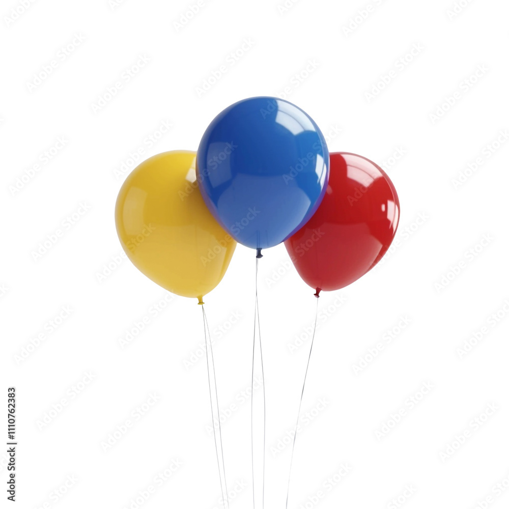 Three Balloons of Different Colors Three Balloons of Different Colors
