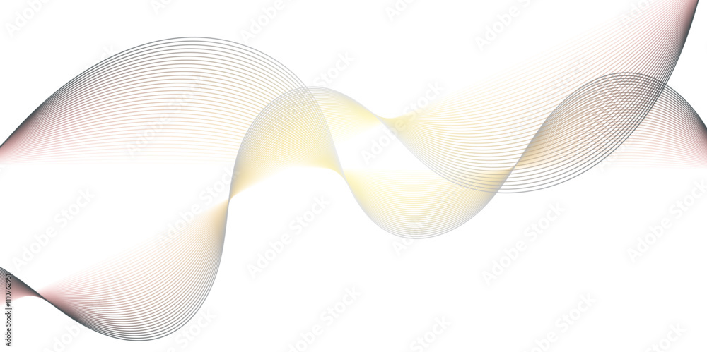 Fototapeta premium Abstract wavy lines Isolated background design. Wave modern stream transparent background.
