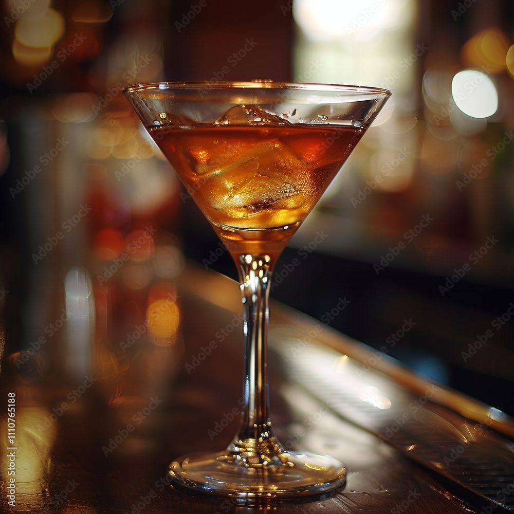 A glass of cocktail at a bar, an alcoholic drink. A glass of cocktail at a bar, an alcoholic drink.