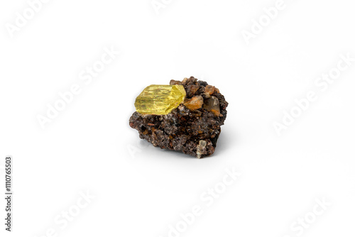 Fotografie Macro of mineral stone Anglesite