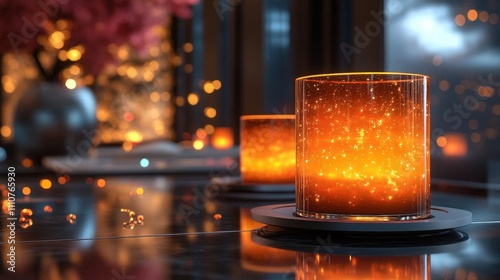 Sparkling Glass Candle Holders Creating a Warm and Cozy Atmosphere