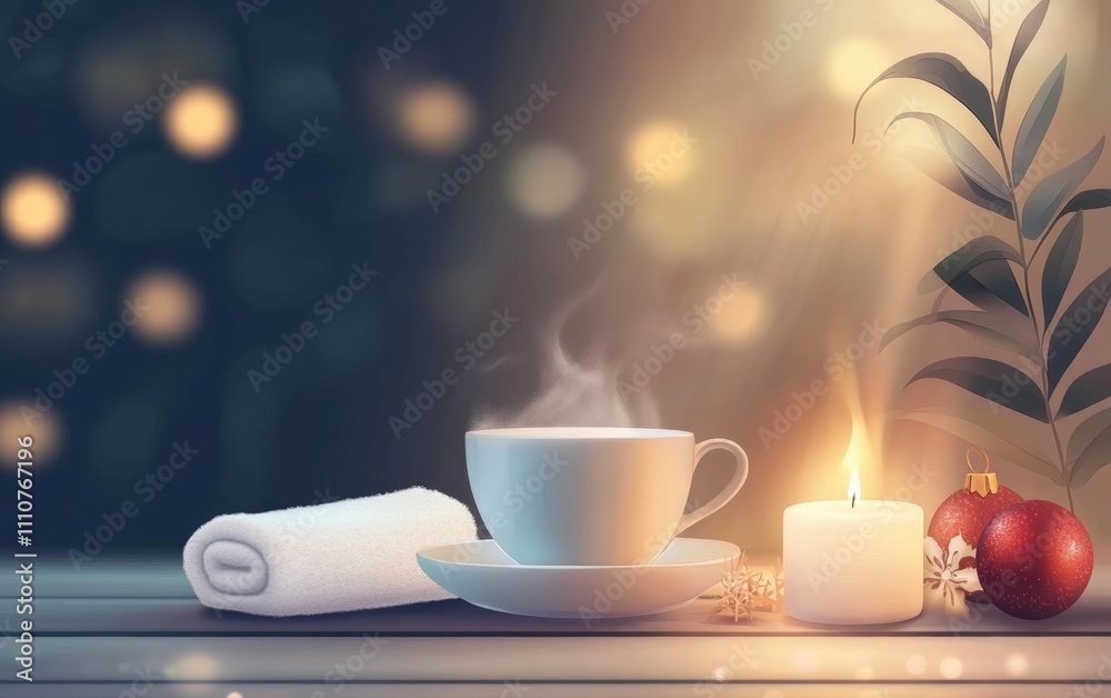relax spa and christmas background relax spa and christmas background