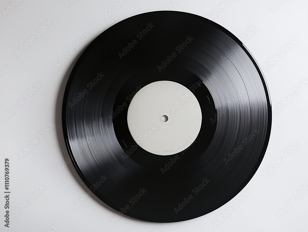 Obraz premium A detailed view of a vinyl record with its sleeve, isolated on white