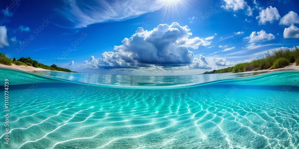Serene Underwater Waves in a Blue Ocean Swimming Pool with Sandy Sea Bottom Isolated on White Background for Conceptual Photography and Relaxation Themes Serene Underwater Waves in a Blue Ocean Swimming Pool with Sandy Sea Bottom Isolated on White Background for Conceptual Photography and Relaxation Themes