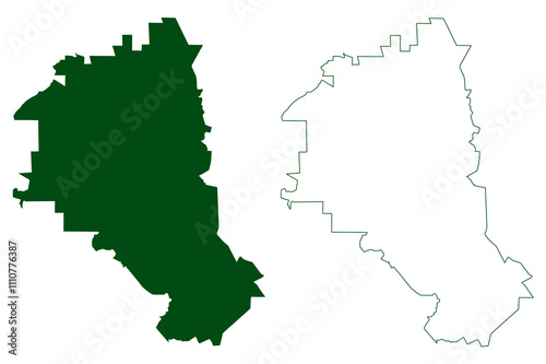 Coyame del Sotol municipality (Free and Sovereign State of Chihuahua, Mexico, United Mexican States) map vector illustration, scribble sketch Coyame del Sotol map photo