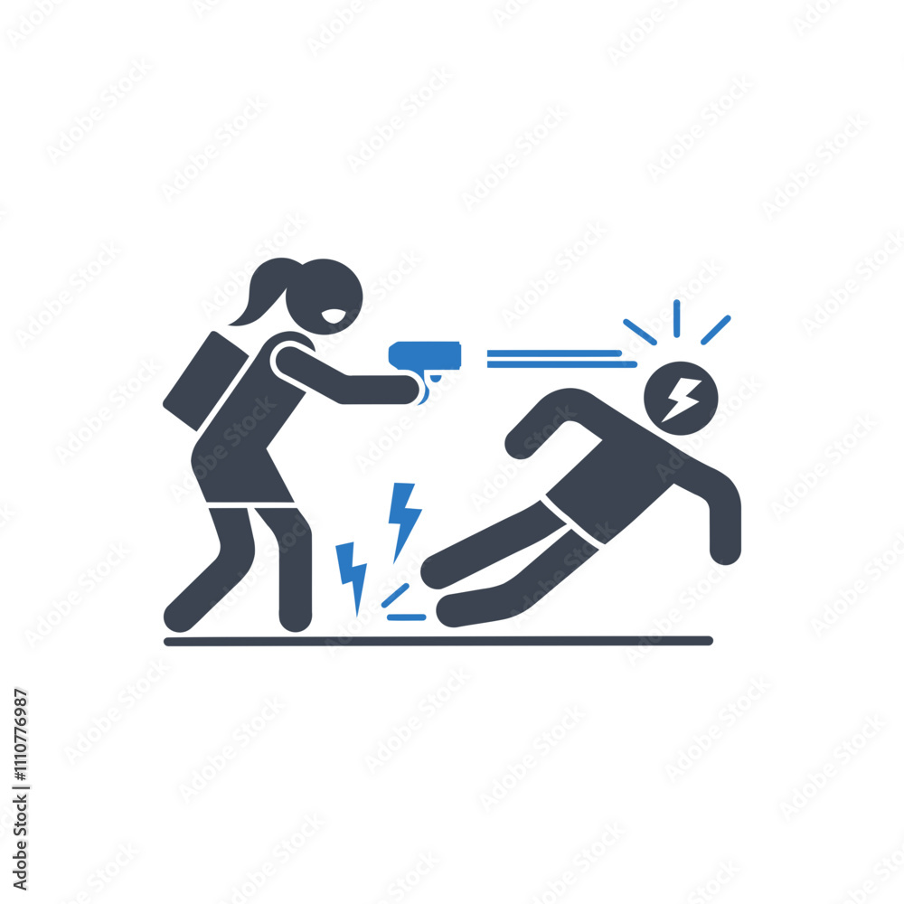 Obraz premium Self Defense Action Icon