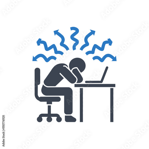 Exhausted Worker Icon