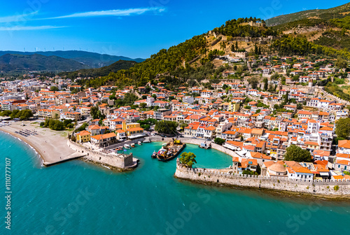 City of Nafpaktos, near Gulf of Corinth, Greece photo