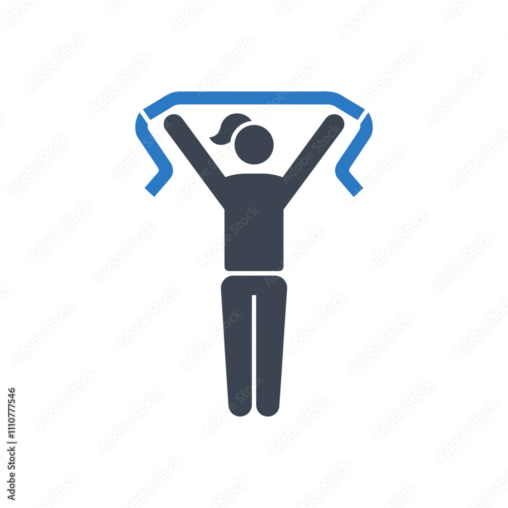 Obraz premium Female Victory Celebration Icon