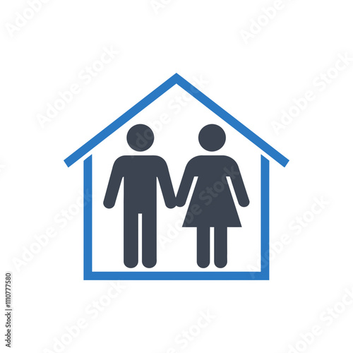 Shared Home Living Space Icon