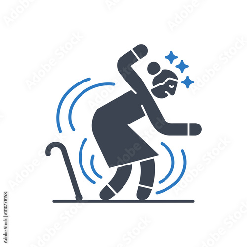 Elderly Falling Icon