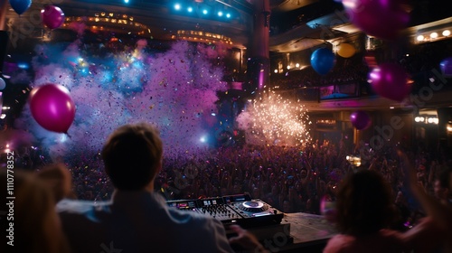 Epic Concert Celebration: DJ, Fireworks, and Confetti photo