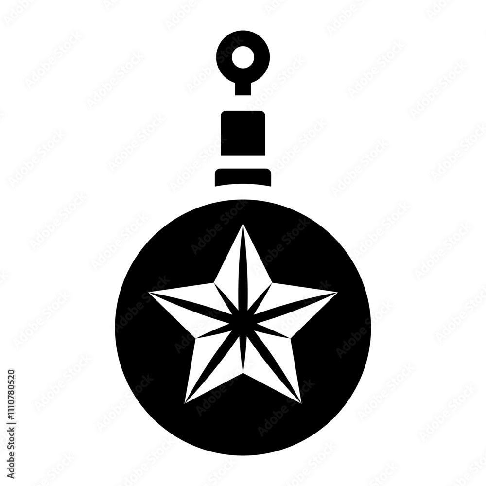 Fototapeta premium cristmas ornament ball Solid icon