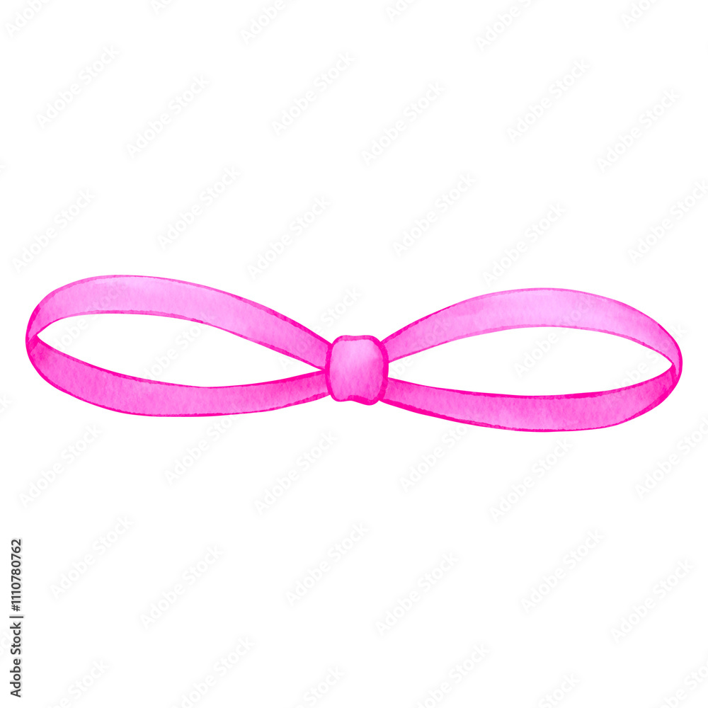 Pink Coquette ribbon bow Watercolor Pink Coquette ribbon bow Watercolor