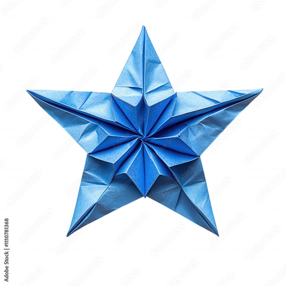 Origami Star Artistic Masterpiece with Intricate Fold Details Against Black Background Origami Star Artistic Masterpiece with Intricate Fold Details Against Black Background