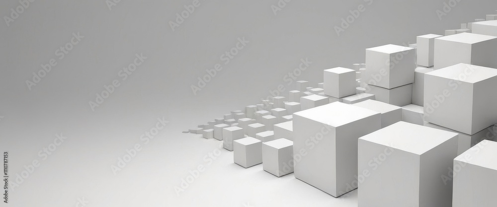 Geometric 3D cube pattern with square tiles, perfect for modern design backgrounds,Dynamic Abstract 3D White Geometric Cubes Popping Out from White Wall – Minimalist Modern Digital Art for Architectur Geometric 3D cube pattern with square tiles, perfect for modern design backgrounds,Dynamic Abstract 3D White Geometric Cubes Popping Out from White Wall – Minimalist Modern Digital Art for Architectur