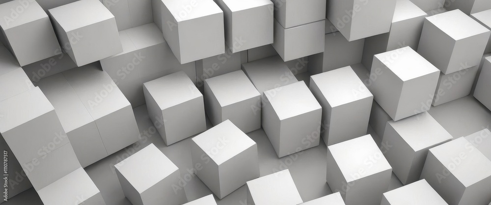 Geometric 3D cube pattern with square tiles, perfect for modern design backgrounds,Dynamic Abstract 3D White Geometric Cubes Popping Out from White Wall – Minimalist Modern Digital Art for Architectur Geometric 3D cube pattern with square tiles, perfect for modern design backgrounds,Dynamic Abstract 3D White Geometric Cubes Popping Out from White Wall – Minimalist Modern Digital Art for Architectur