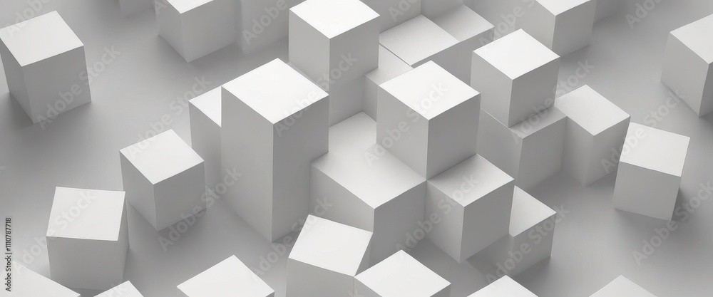 Geometric 3D cube pattern with square tiles, perfect for modern design backgrounds,Dynamic Abstract 3D White Geometric Cubes Popping Out from White Wall – Minimalist Modern Digital Art for Architectur Geometric 3D cube pattern with square tiles, perfect for modern design backgrounds,Dynamic Abstract 3D White Geometric Cubes Popping Out from White Wall – Minimalist Modern Digital Art for Architectur