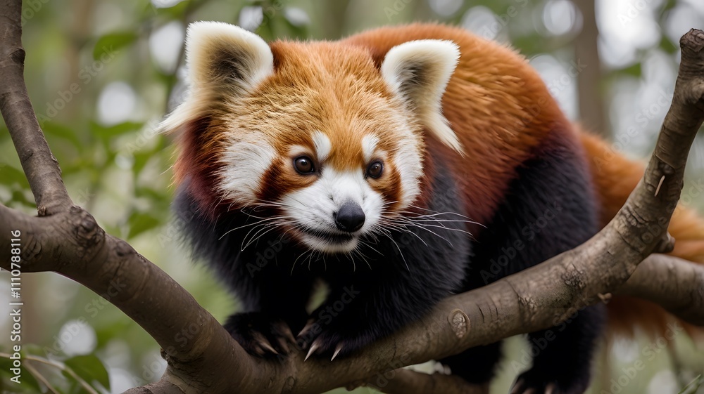 Red Panda in a Forest Setting Red Panda in a Forest Setting