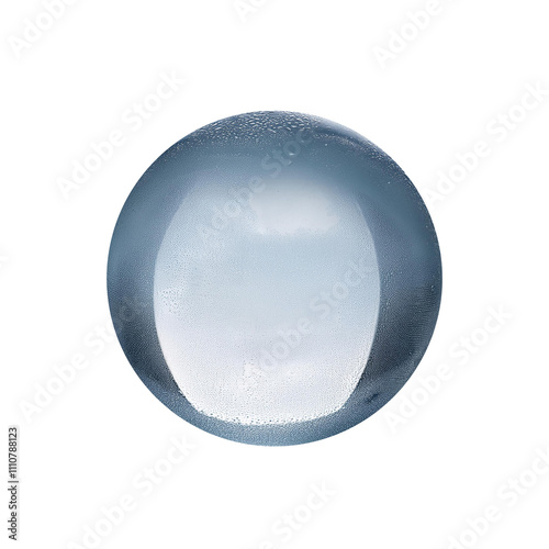 Sphere, ice cube, one, front view, transparent background image