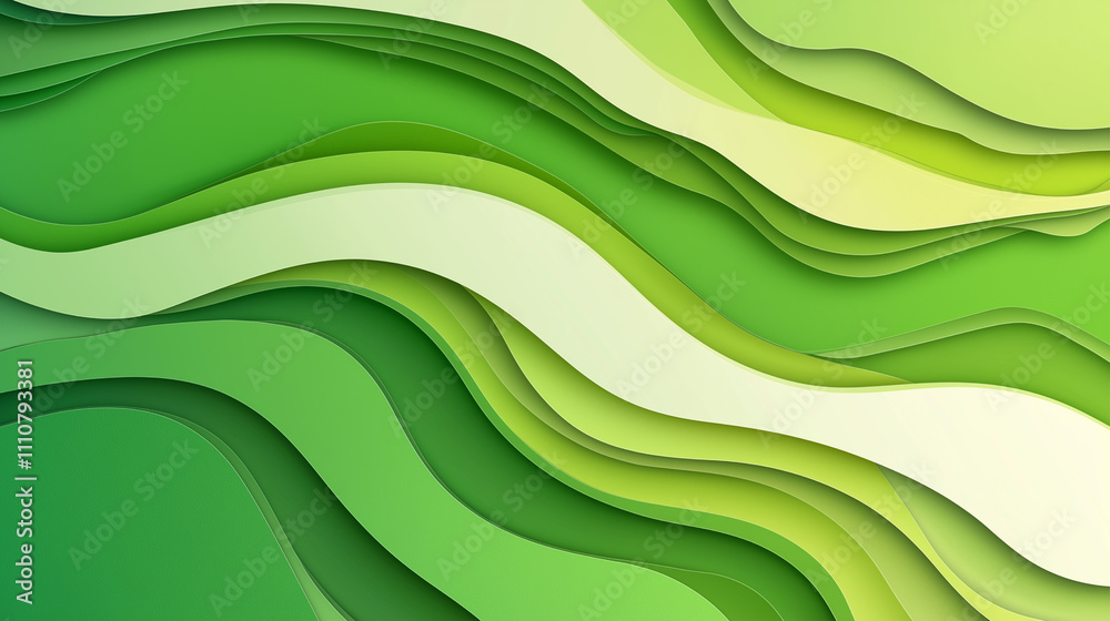 Green nature paper art abstract background.Minimal landscape scenery. Green nature paper art abstract background.Minimal landscape scenery.