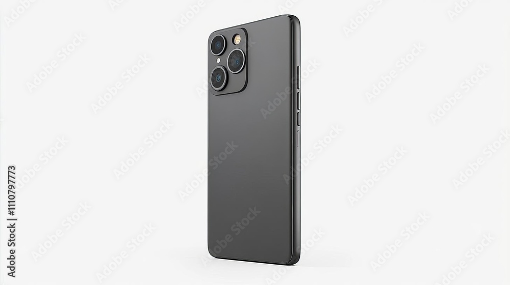 Modern Smartphone Back Triple Camera Dark Gray Mobile Technology Modern Smartphone Back Triple Camera Dark Gray Mobile Technology