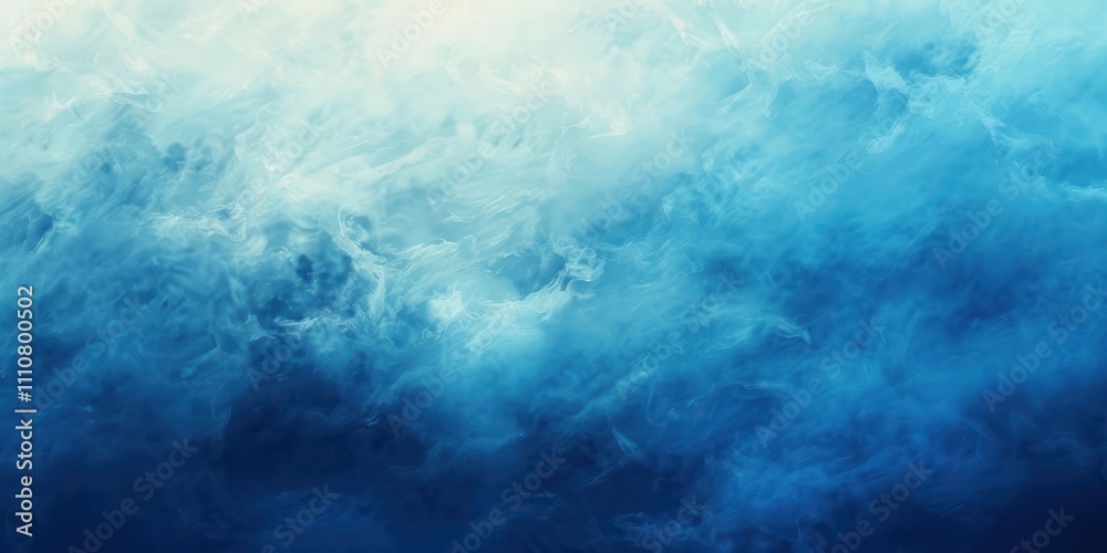 dark blue smoke mist fog turbulent whirl abstract gradient and bright light on top