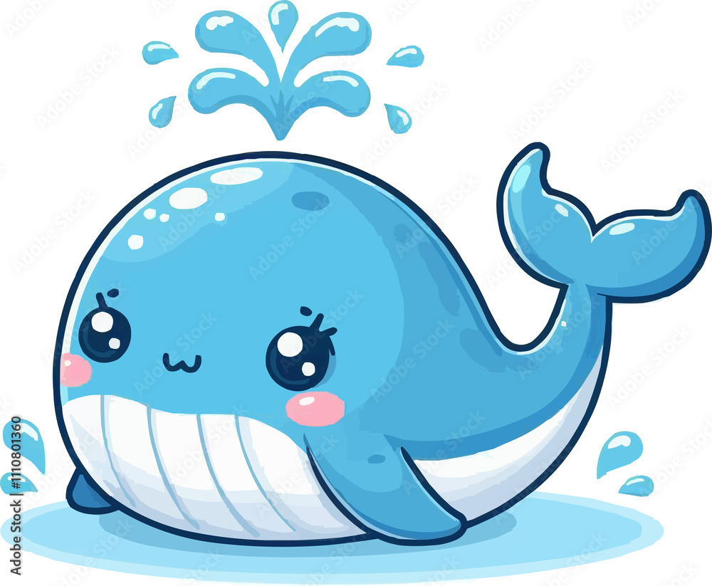a cartoon drawing of a blue whale with a fish in the water. a cartoon drawing of a blue whale with a fish in the water.