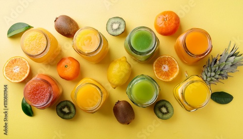 pop of color to your summer marketing with this vibrant top view flat lay photo of citrus