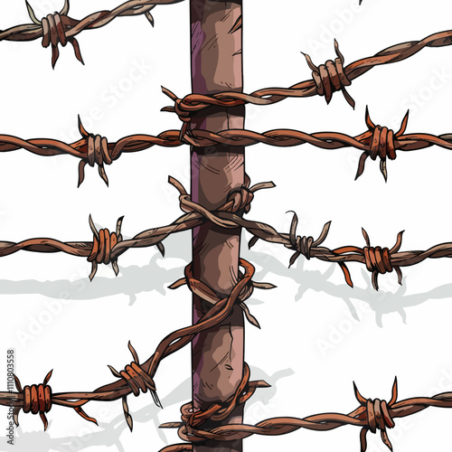 barbed wire fence