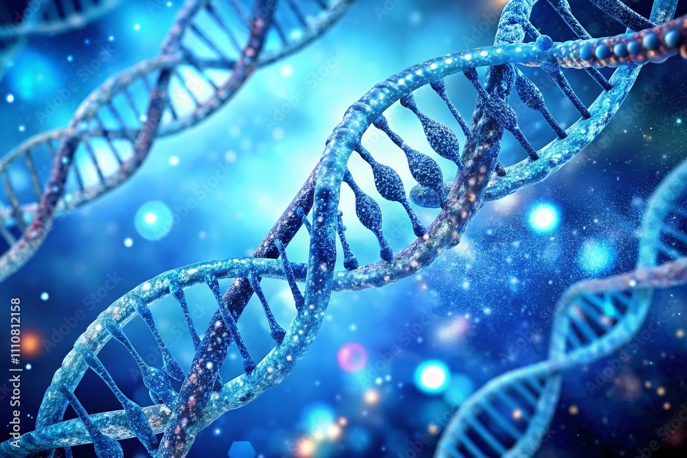 Three Diagonal DNA Chains with Digital Code on a Blue Background Representing the Future of Medicine and Genetic Research in 3D Rendering Three Diagonal DNA Chains with Digital Code on a Blue Background Representing the Future of Medicine and Genetic Research in 3D Rendering