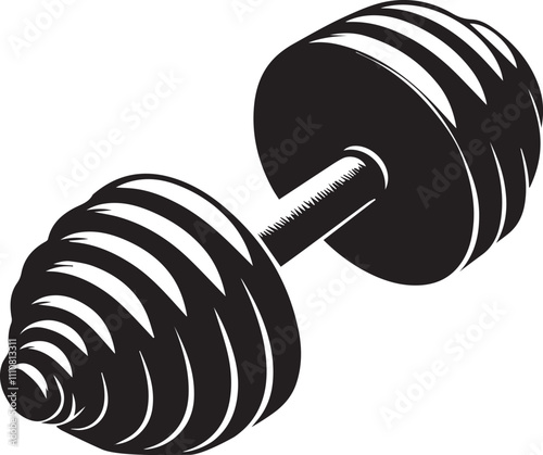 dumbbell isolated vector silhouette