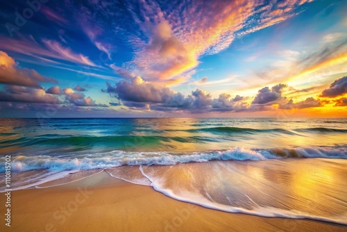 Tranquil Seascape Abstract Beach Background with Soft Waves, Gentle Tides, and Dreamy Skies for Serene Coastal Aesthetics in Home Decor and Art Projects