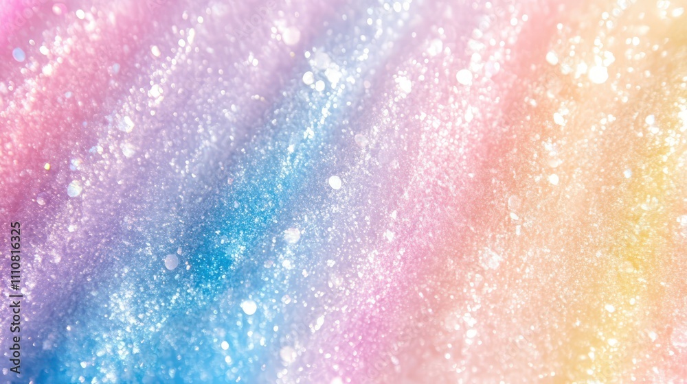 Fototapeta premium Holographic background with sequins and glitter paste pink and silver gold shimmer background
