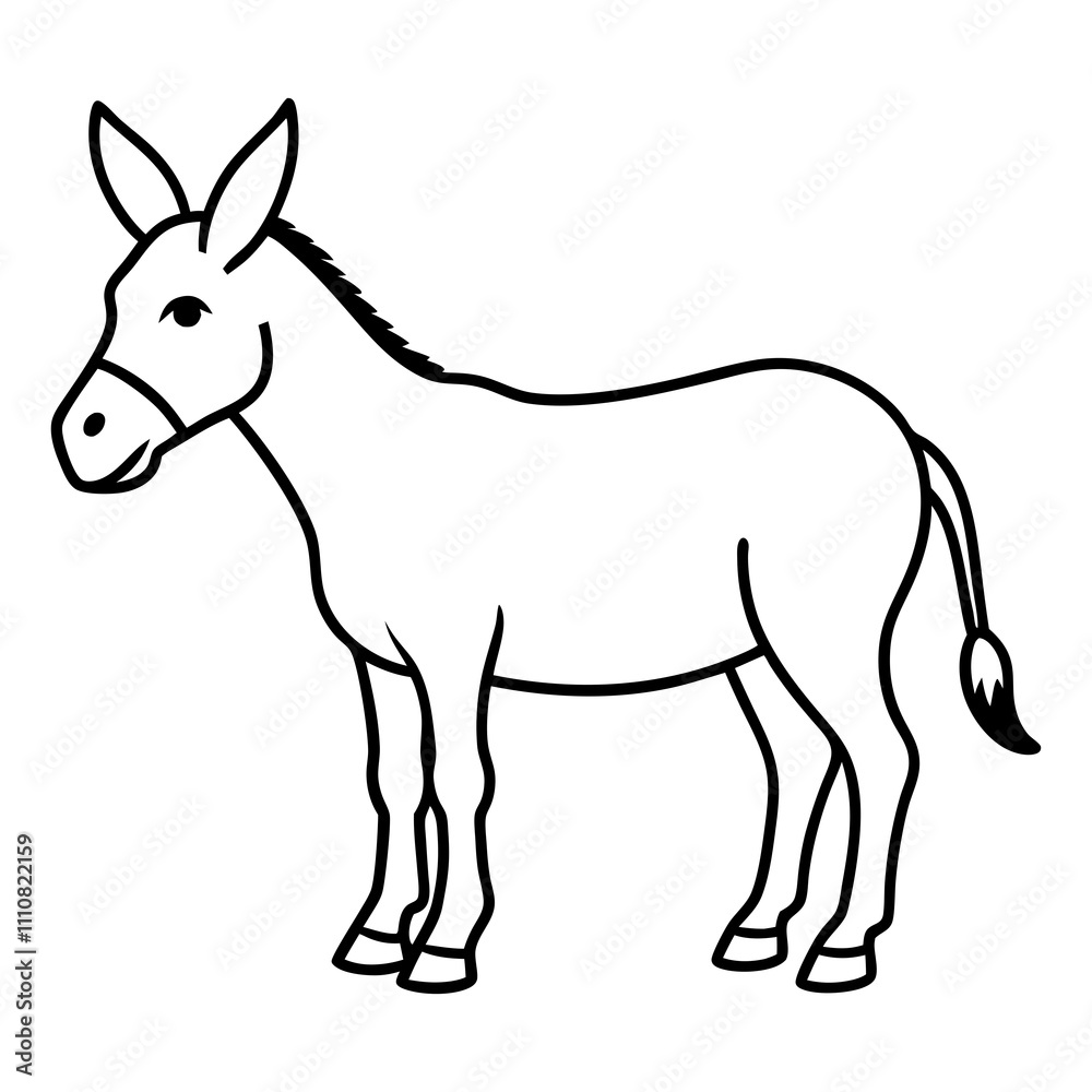 donkey silhouette vector illustration donkey silhouette vector illustration