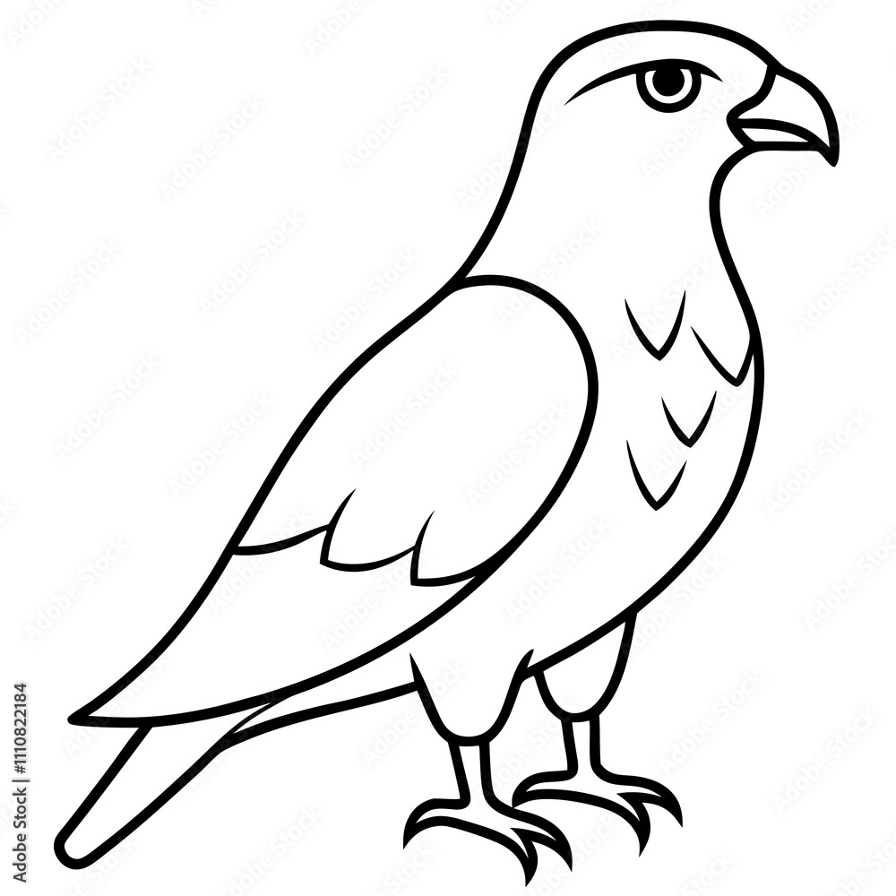 Fototapeta premium hawk silhouette vector illustration