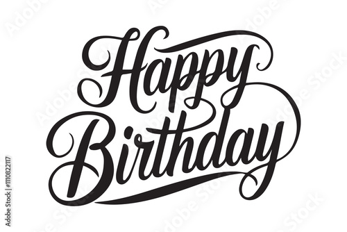 happy birthday typography design