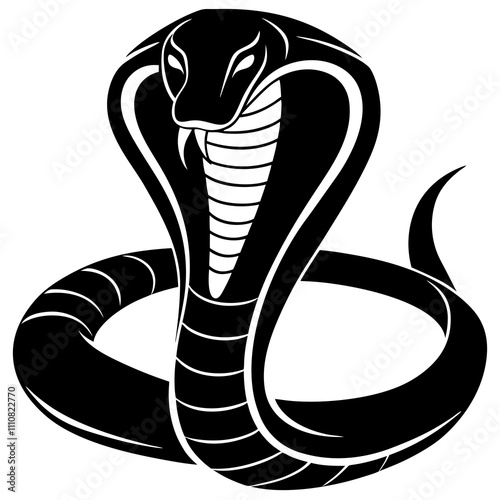 cobra silhouette vector illustration 